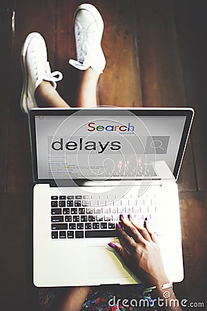 Delays Interruption Late Postponed Suspend Concept Stock Photo