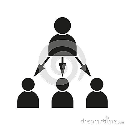 Delegation icon. Teamwork sign. Vector illustration. EPS 10. Vector Illustration