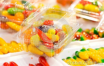 Deletable Imitation Fruits. Stock Photo