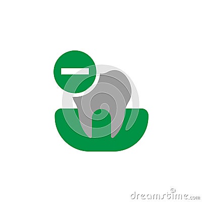 Delete and minus icon. Element of Dental Care icon for mobile concept and web apps. Detailed Delete and minus icon can be used for Stock Photo