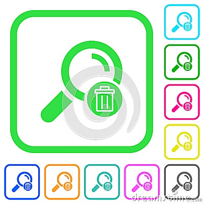 Delete search vivid colored flat icons Stock Photo