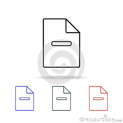 delete a sheet icon. Elements of simple web icon in multi color. Premium quality graphic design icon. Simple icon for websites, Stock Photo