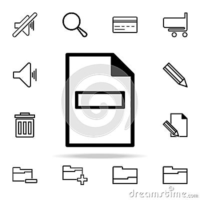 delete a sheet icon. web icons universal set for web and mobile Stock Photo