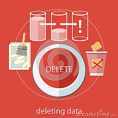 Deleting data Stock Photo