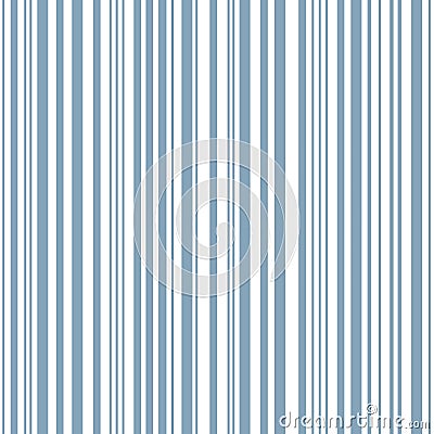 Delft blue barcode stripes. Seamless vector pattern background. Irregular linear geometric backdrop. Parallel vertical Vector Illustration