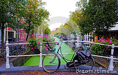 Delft canal Stock Photo