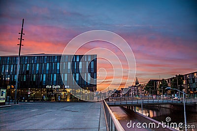 Delft Central Station The Netherlands Editorial Stock Photo