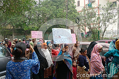 Women march to protest the Citizenship Act Editorial Stock Photo