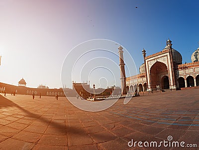 Delhi, India. Jama Masjid mosque Editorial Stock Photo