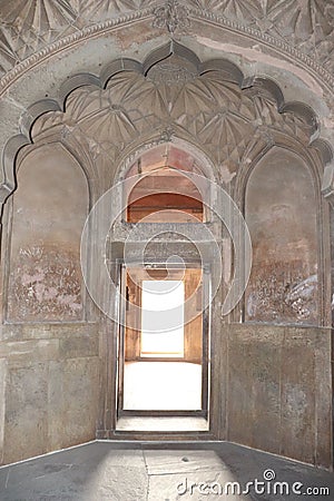 Delhi India - Jan 10 2021: Grave of Safdarjung at Safdarjung's Tomb Mughal Stock Photo
