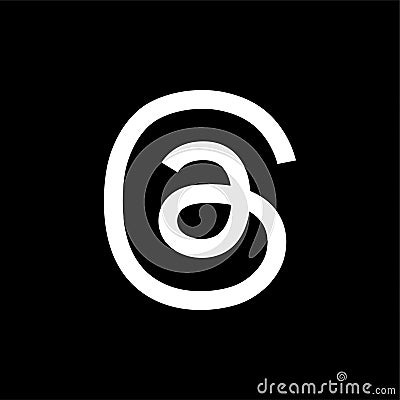 Delhi, INDIA - July 25, 2023: threads logo on black background Vector Illustration