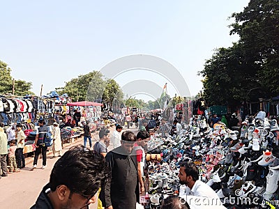 Delhi , India - Market , A picture of market with crowed in 18 November 2023 Editorial Stock Photo