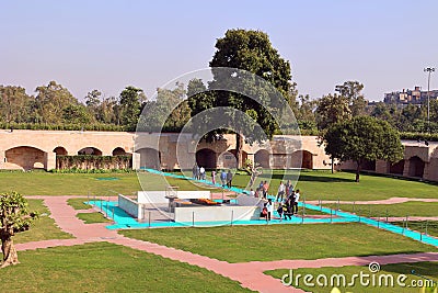 Raj Ghat is a memorial dedicated to Mahatma Gandhi Editorial Stock Photo