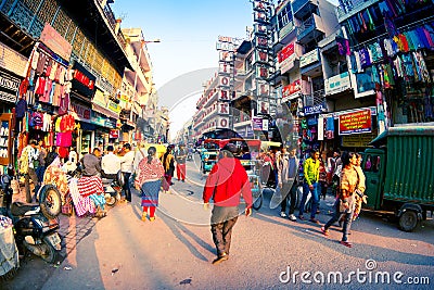 Delhi Main Bazaar Road Paharganj Editorial Stock Photo