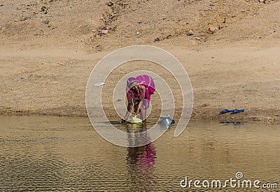 At the border with Pakistan, the welcoming and colorful people of Rajasthan Editorial Stock Photo