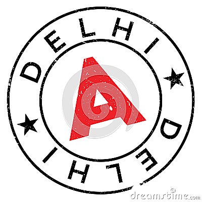 Delhi stamp rubber grunge Vector Illustration