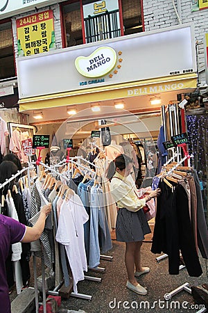 Deli mango shop in Seoul Editorial Stock Photo
