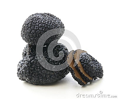 Delicacy mushroom black truffle Stock Photo
