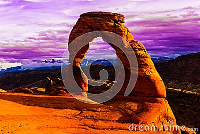 Delicate Arch, Arches National Park Stock Photo