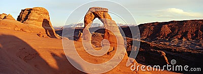Delicate Arch Panorama Stock Photo