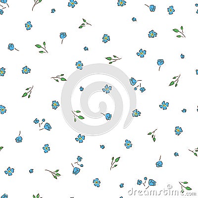 Delicate background. Small floral. Vector Illustration