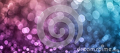 Delicate blur bokeh background in dusky violet, powder blue, and silver gray colors Stock Photo