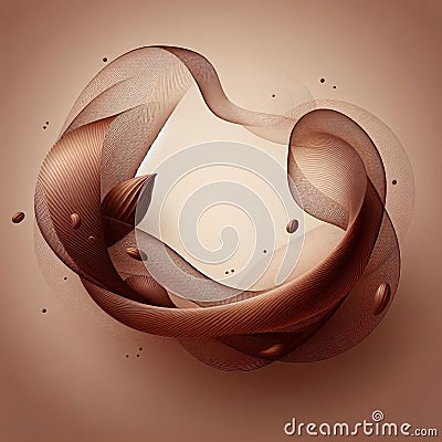Delicate chocolate background. empty space. Cocoa beans for graphic design. Abstract background with aura, soft overlay Stock Photo