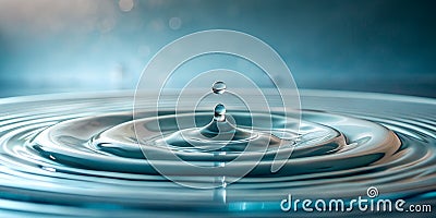 Delicate droplets of water dance across the surface of ceramic canvas creating mesmerizing display of serenity and Generative AI Stock Photo