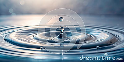 Delicate droplets of water dance across the surface of ceramic canvas creating mesmerizing display of serenity and Generative AI Stock Photo