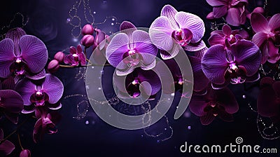 delicate elegant flower background Cartoon Illustration