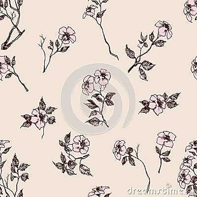 Delicate floral pattern Vector Illustration