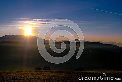 Dreamlike views into the beautiful countryside Stock Photo
