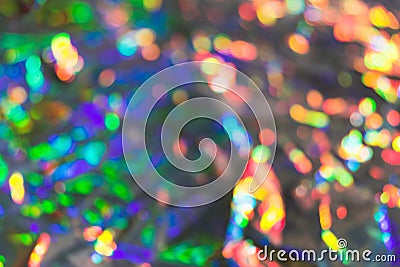 Delicate glitter bokeh rainbow background. Creative and moody color of the picture. Stock Photo