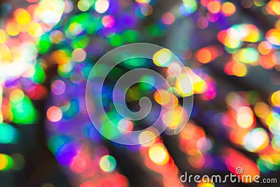 Delicate glitter bokeh rainbow background. Creative and moody color of the picture. Stock Photo