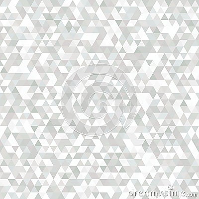 Delicate Grey and White Seamless Pattern of Symmetric Triangles. Vector Illustration