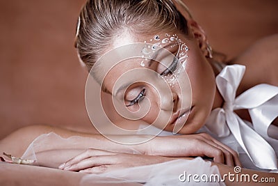 Delicate make-up Stock Photo