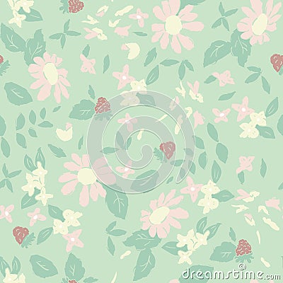 Delicate pattern in a small flower. Vector Illustration