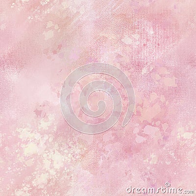 Pink peach cream white Abstract hand painted layered pattern of mixed chaotic transparent blots, spots and smudges Stock Photo