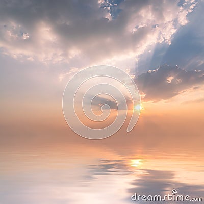 Delicate sunset Stock Photo