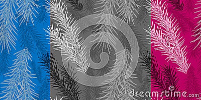 Fir branch. isolate, vector, hand drawing. pattern Vector Illustration