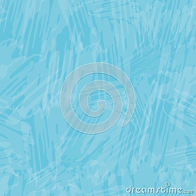 Delicate white cirrus cloud effect painterly texture. Seamless vector pattern on sky blue background. Perfect for Vector Illustration