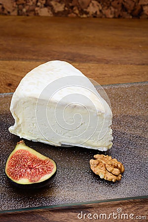 Delice de Bourgogne French cow`s milk cheese from Burgundy region of France Stock Photo