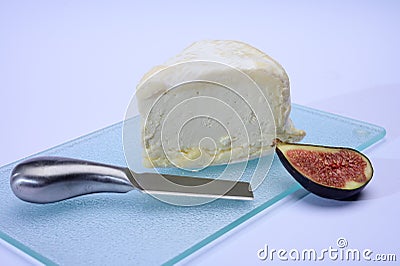 Delice de Bourgogne French cow`s milk cheese from Burgundy region of France Stock Photo