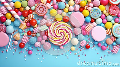 delicious background candy food Cartoon Illustration