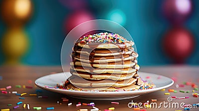 delicious background pancake food Cartoon Illustration