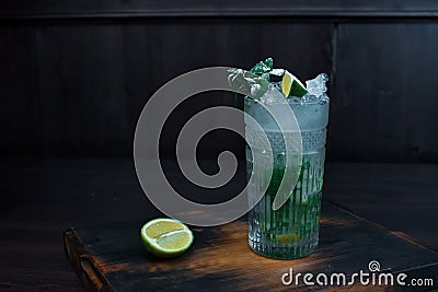 Delicious beautiful alcoholic cocktail `Mojito ` Stock Photo