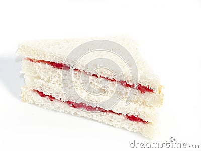 Delicious beautifully stacked Bread and Jam isolated in white background Stock Photo