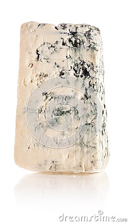 Delicious blue cheese on a white Stock Photo