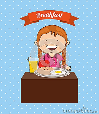 Delicious breakfast Vector Illustration