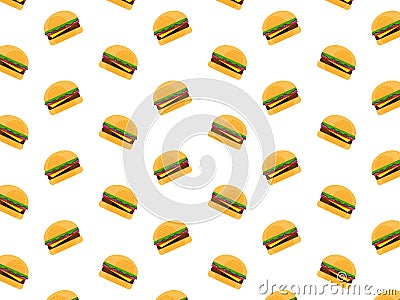 Delicious burger pattern for wallpaper decoration vector logo design Stock Photo